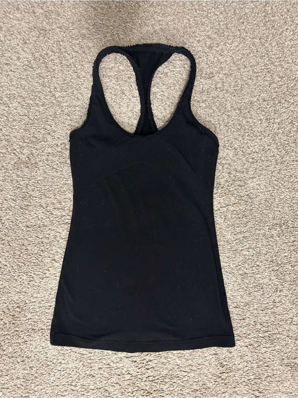 Black lululemon racer back tank size 2